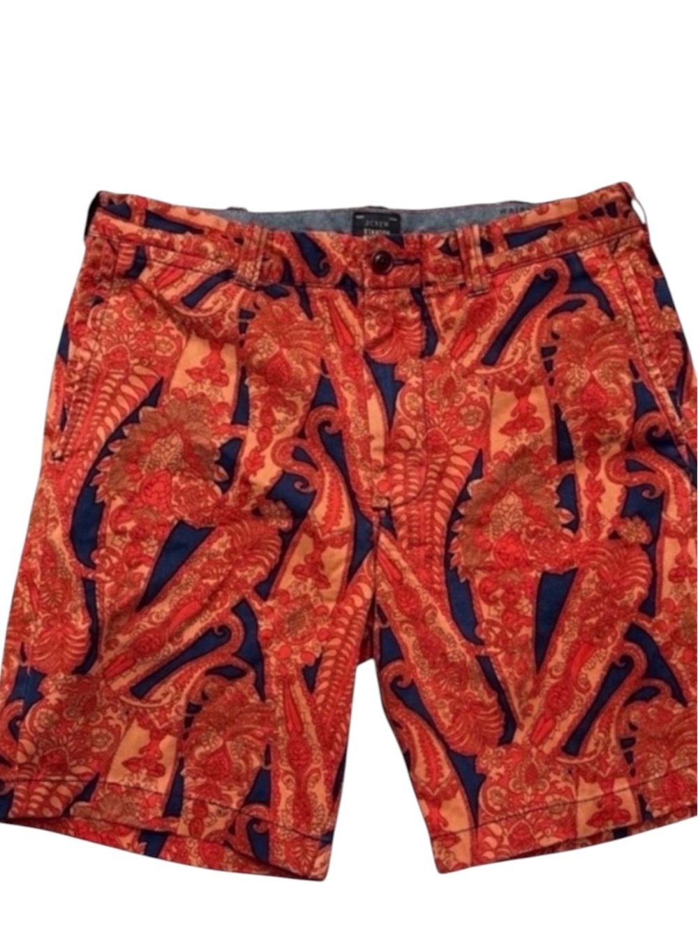 J Crew Stanton Men's Patterned  Paisley Shorts 31